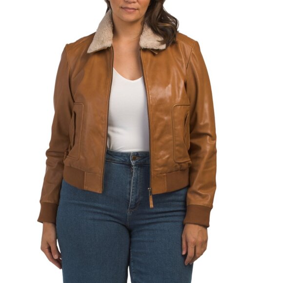 BOD & CHRISTENSEN Cognac Leather Dianne Jacket
